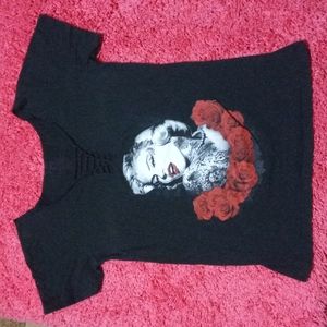 Womens Black Marilyn Monroe t-shirt xlg
